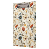 Antike getrocknete Wildblumen Navy Terrakotta Klemmbrett (Links)