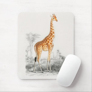 Antike Giraffe Naturhistorischer Druck Orbigny Mousepad