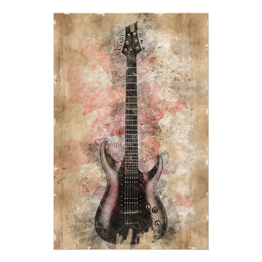 Antike Gitarre Fotodruck (Vorne)