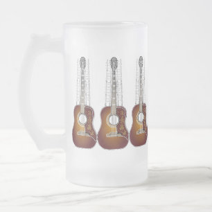 Antike Gitarre mit Notenblatt - Tasse