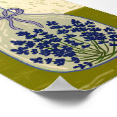 Antike Glasflasche mit getrocknetem Lavendel Poster (Ecke)