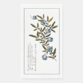 Antike Glocken und Blueberries Gruß L.Prang Co. Serviette (Vorderseite)