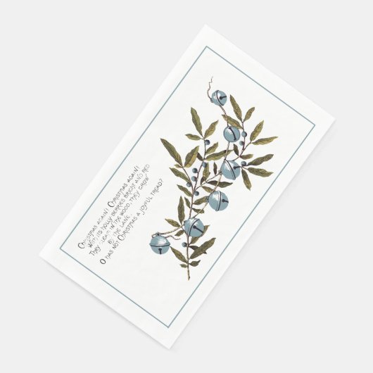 Antike Glocken und Blueberries Gruß L.Prang Co. Serviette (Ecke)