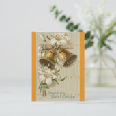 Antike Glocken und Lilien Postkarte (Stehend Vorderseite)