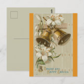 Antike Glocken und Lilien Postkarte (Vorne/Hinten)