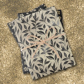 Antike Gold Silber Blumenmuster Geschenkpapier Set