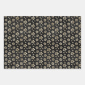 Antike Gold Silber Blumenmuster Geschenkpapier Set (Vorderseite 2)