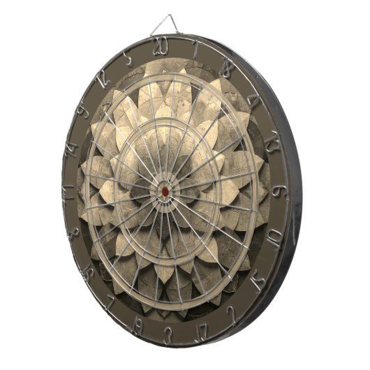 Antike Golden Mandala Kunst, Blume Dartscheibe (Vorderseite rechts)