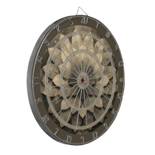 Antike Golden Mandala Kunst, Blume Dartscheibe (Vorderseite Links)