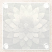 Antike Golden Mandala Kunst, Blume Glasuntersetzer (Rückseite)