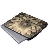 Antike Golden Mandala Kunst, Blume Laptopschutzhülle (Vorne Knopf)