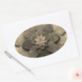 Antike Golden Mandala Kunst, Blume Ovaler Aufkleber (Umschlag)