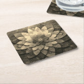 Antike Golden Mandala Kunst, Blume Rechteckiger Pappuntersetzer (angewinkelt)