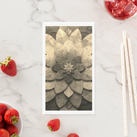 Antike Golden Mandala Kunst, Blume Serviette (Beispiel)