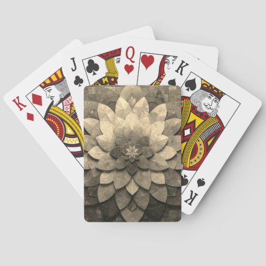 Antike Golden Mandala Kunst, Blume Spielkarten (Rückseite)