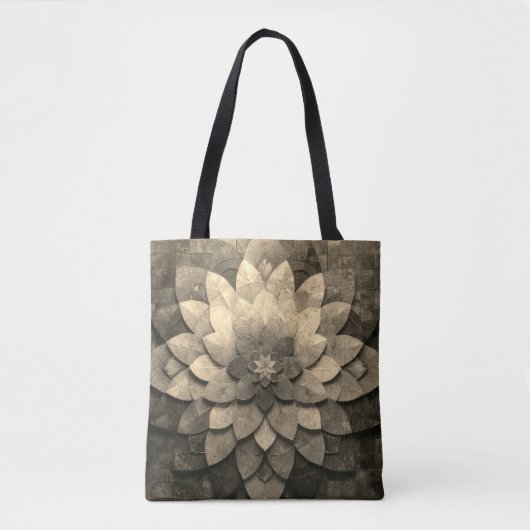 Antike Golden Mandala Kunst, Blume Tasche (Vorderseite)