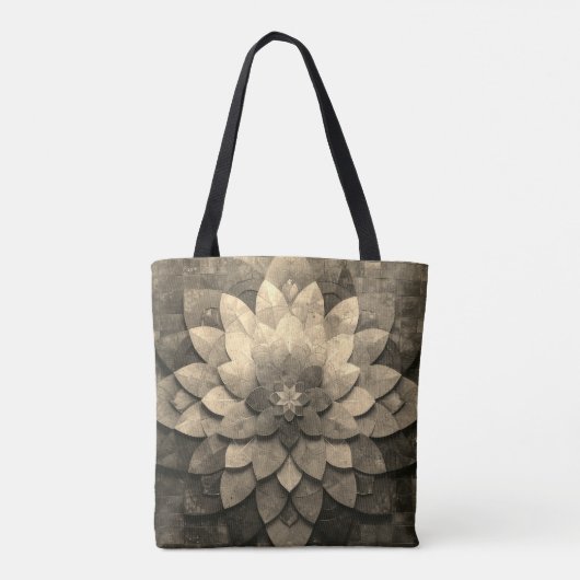 Antike Golden Mandala Kunst, Blume Tasche (Rückseite)