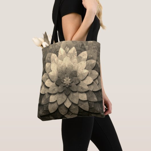Antike Golden Mandala Kunst, Blume Tasche (Von Nahem)
