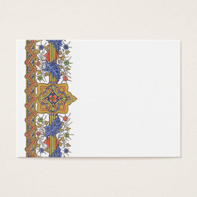 Antike goldene Blume mit blauem Leaf-Border-Templa (Vorderseite)