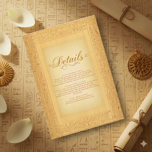 Antike goldene hieroglyphische Motive ägyptische H Begleitkarte