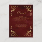 Antike Goldrahmen Burgundy Rote Details Begleitkarte (Vorderseite)