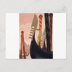Antike Gondeln aus Venedig Postkarte
