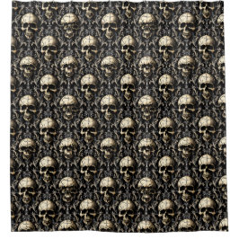 Antike Gothic Skulls Duschvorhang