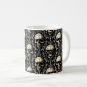 Antike Gothic Skulls Kaffeetasse (VorderseiteRechts)