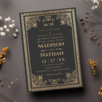 Antike gothische goldene viktorianische Hochzeitse