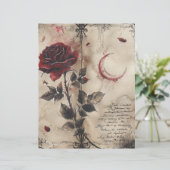 Antike gothische Junk Journal Seite (Stehend Vorderseite)
