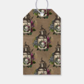 Antike gotische Blumentränke Flasche Geschenkanhänger (Rückseite)