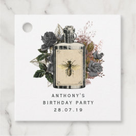 Antike gotische Blumentränke Flasche Geschenkanhänger