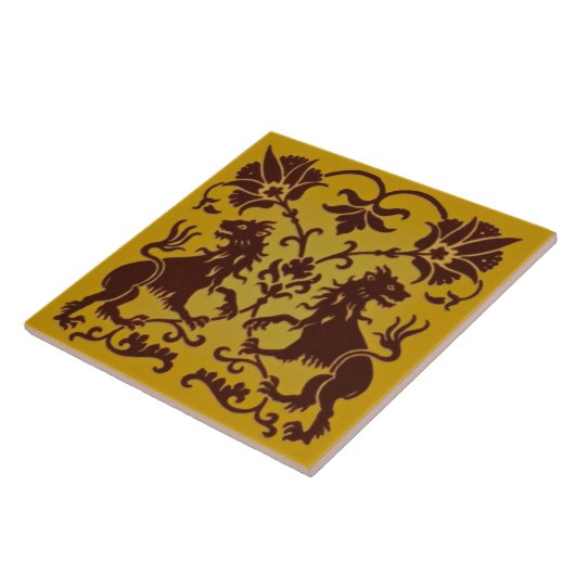 Antike Gotische Heraldic Design Reproduction Tile Fliese (Seite)
