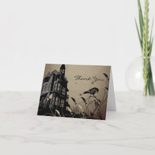 Antike gotische Hochzeit im Haus - Danke schön