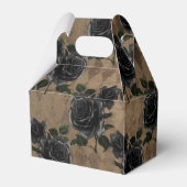 Antike gotische schwarze Rose Geschenkschachtel (Rückseite)