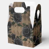 Antike gotische schwarze Rose Geschenkschachtel (Geöffnet)