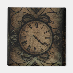 Antike gotische Vintage-Wanduhr Steampunk Magnet