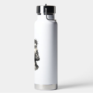 Antike Gravur Dornenkrone Porträt Design_ Trinkflasche