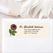 Antike Gravur eines Lila Globe Dahlia (Insitu)