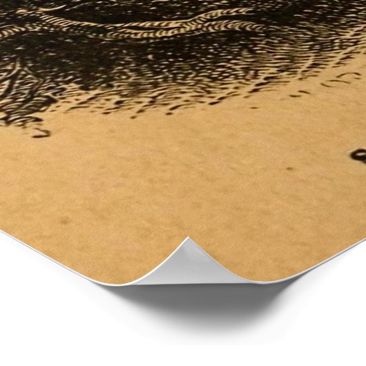 Antike Gravur San Francisco Poster (Ecke)