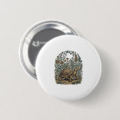 Antike Gravur Schildkröte Botanischer Garten Button (Vorne & Hinten)