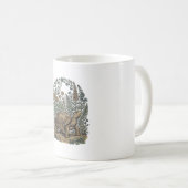 Antike Gravur Schildkröte Botanischer Garten Kaffeetasse (VorderseiteRechts)
