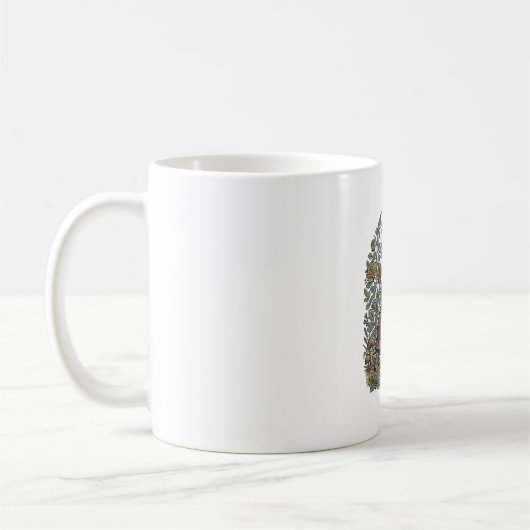 Antike Gravur Schildkröte Botanischer Garten Kaffeetasse (Links)