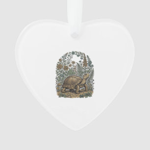 Antike Gravur Schildkröte Botanischer Garten Ornament