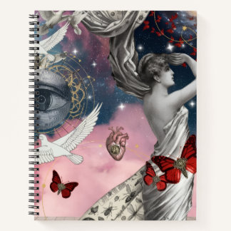 Antike Gravur Surrealer Dadaismus Collage Kunst Notizblock