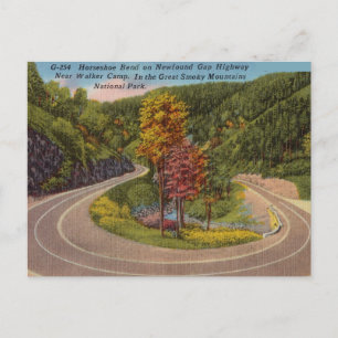Antike Great Smokey Mountains North Carolina Biegu Postkarte