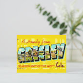 Antike Greeley CO Grußpostkarte Postkarte (Stehend Vorderseite)