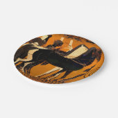 Antike griechische Archaikzeit-Töpferkunst Pappteller (Schrägansicht)