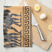 Antike griechische Hoffliken im Kampf Geschirrtuch (Viertel Falte)