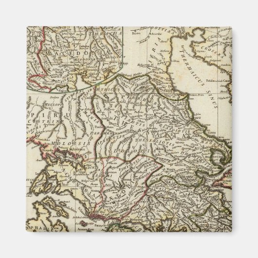 Antike Griechische Karte Magnet (Vorne)